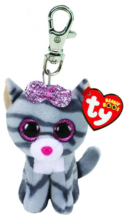 Ty Key Clip - Kiki the Grey Cat soft toy