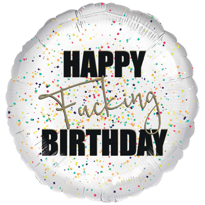 RUDE* Happy Fucking Birthday Balloon Helium (Optional Helium Inflation)