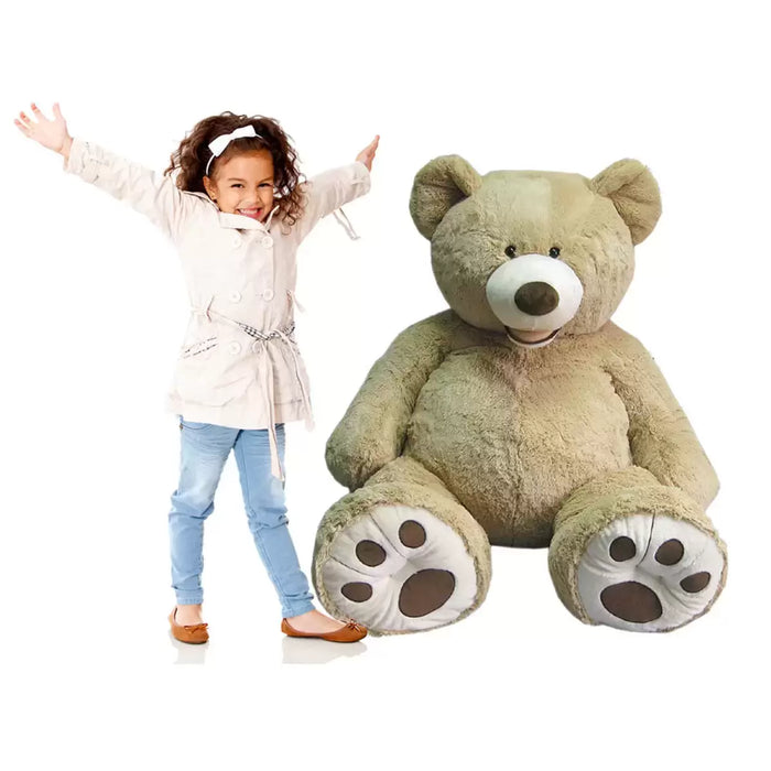 Giant Cuddle Bear 53" (134cm) Brown Plush Sitting Bear