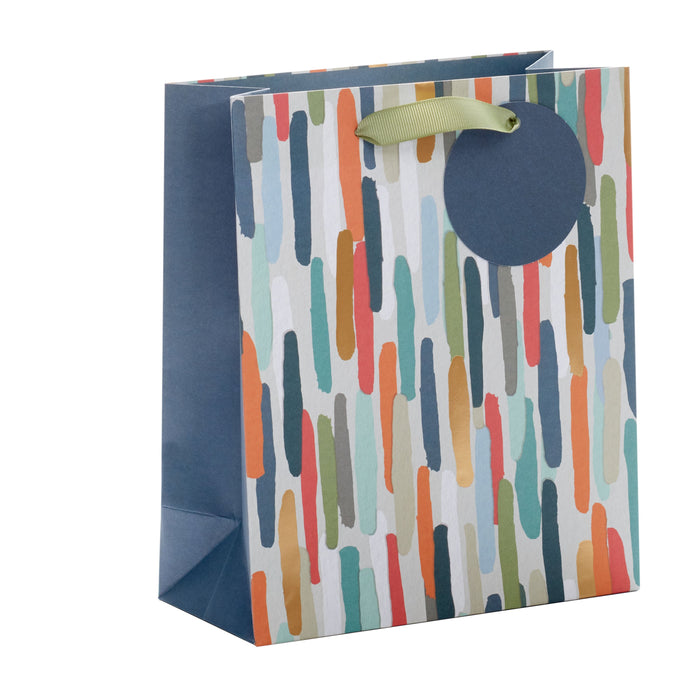 Blue Painterly Dash Open Card for Male, Male Design