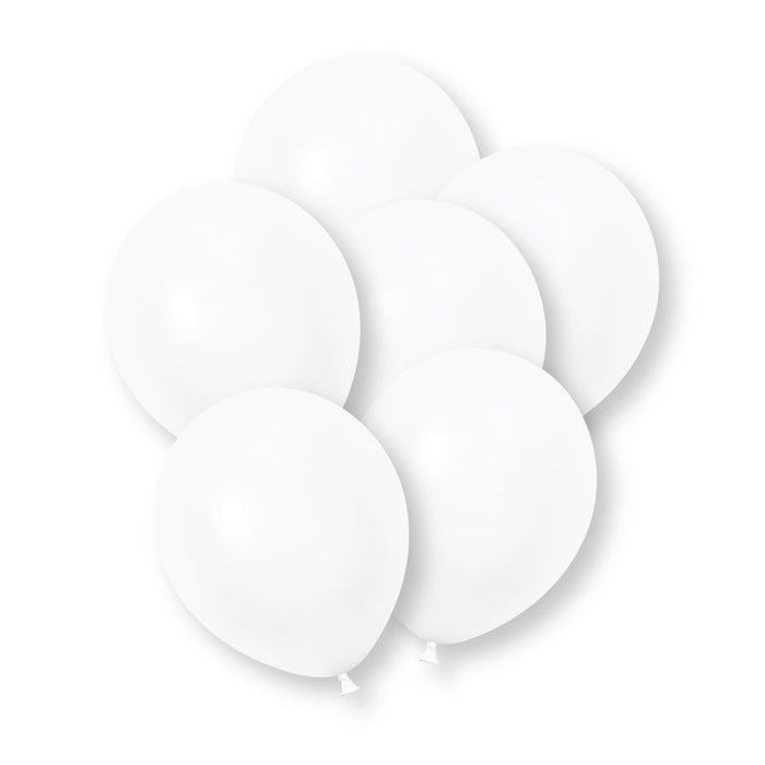 10 Pack White Premium 12" Latex Balloons