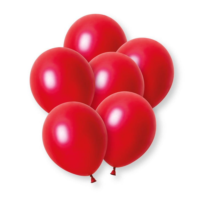 8 Pack Red Pearl Premium 12" Latex Balloons