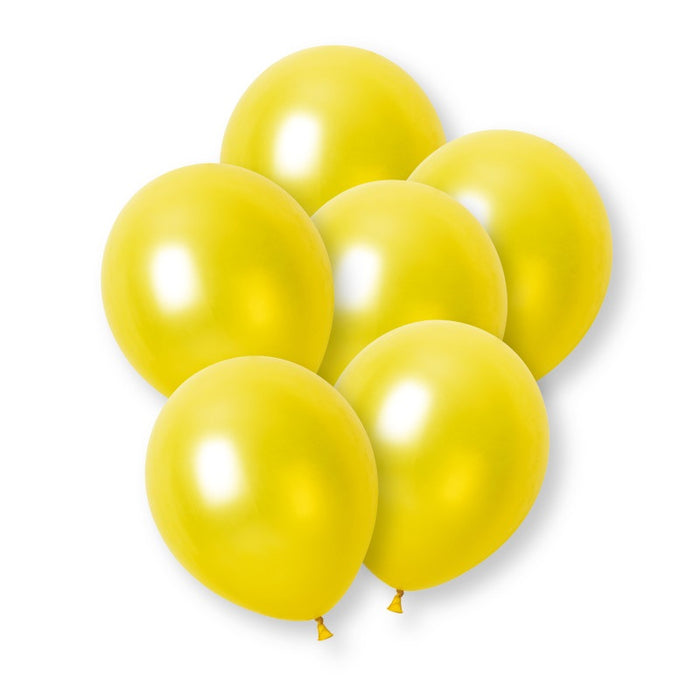 8 Pack Yellow Pearl Premium 12" Latex Balloons