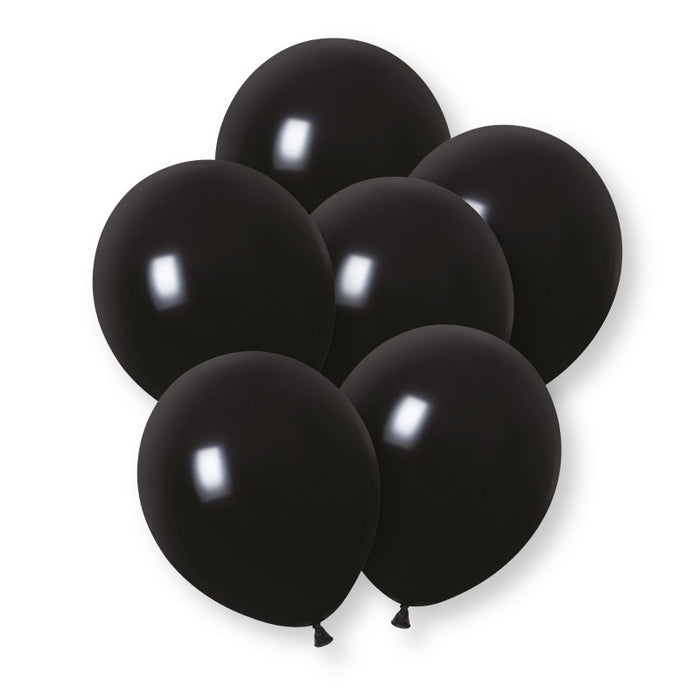 10 Pack Black Premium 12" Latex Balloons