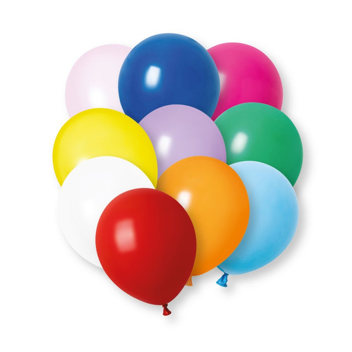 10 Pack Assorted Colours Premium 12" Latex Balloons