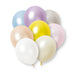 8 Pack Assorted Pastels Pearl Premium 12" Latex Balloons