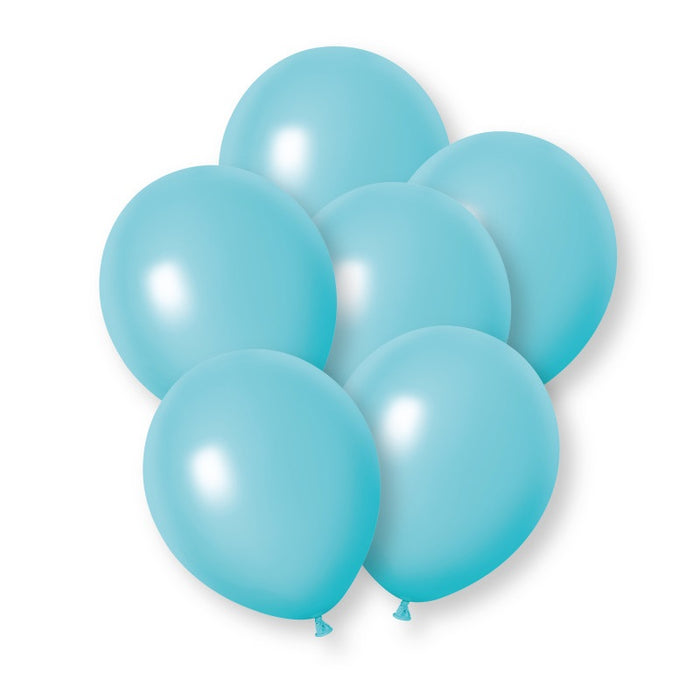 10 Pack Caribbean Blue Premium 12" Latex Balloons