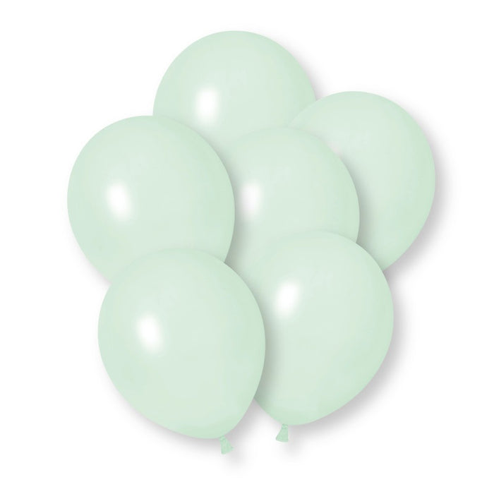 10 Pack Macaron Green Premium 12" Latex Balloons