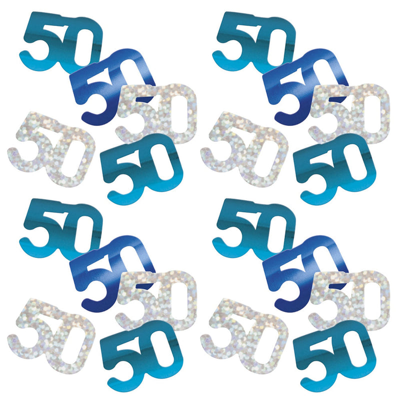 Glitz Blue 50 Table Confetti .5Oz