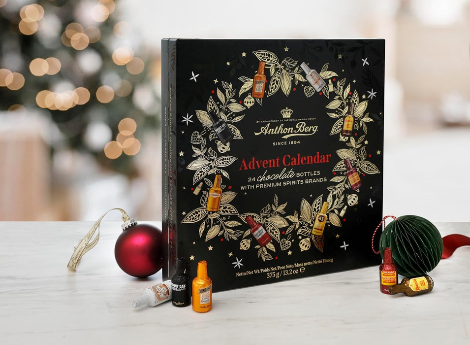 Anthon Berg - Chocolate Liqueurs - Advent Calendar with Famous Liqueur Brands 375g
