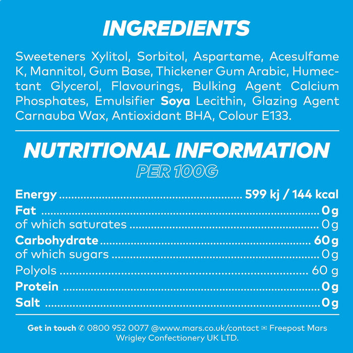 Wrigley's Extra Ice Chewing Gum, Ice Peppermint Flavour with Microgranules, 30 Packs of 10 Pieces, Sugar Free Bulk Pack Gum with Xylitol (300 pieces)