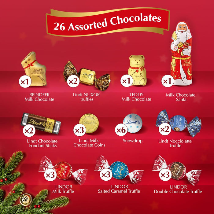 Lindt Lindor Festive Selection Advent Calendar 289g