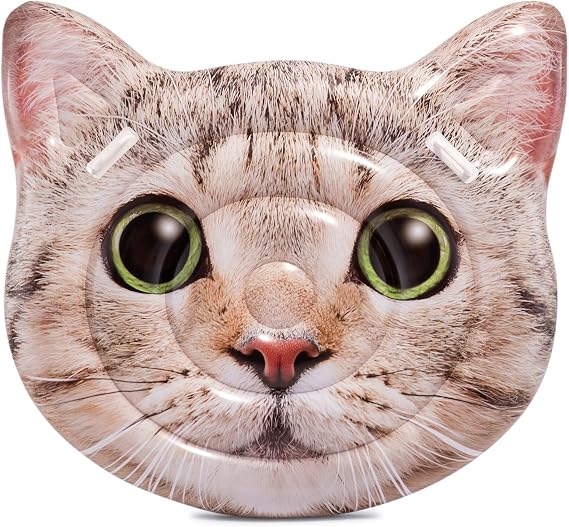 Intex Cat Face Inflatable Island 58" x 53"