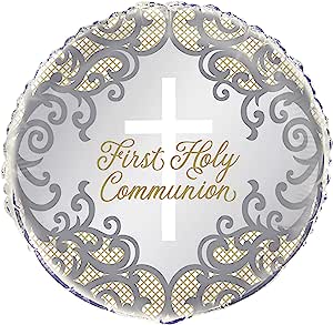 First Holy Communion Foil Balloon (Optional Helium Inflation)