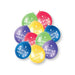 Rainbow Solid "Happy Birthday" 9" Latex Balloons 10 Pack