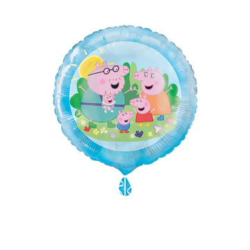 Peppa Pig Round 18" Foil Balloon - Packaged (Optional Helium Inflation)
