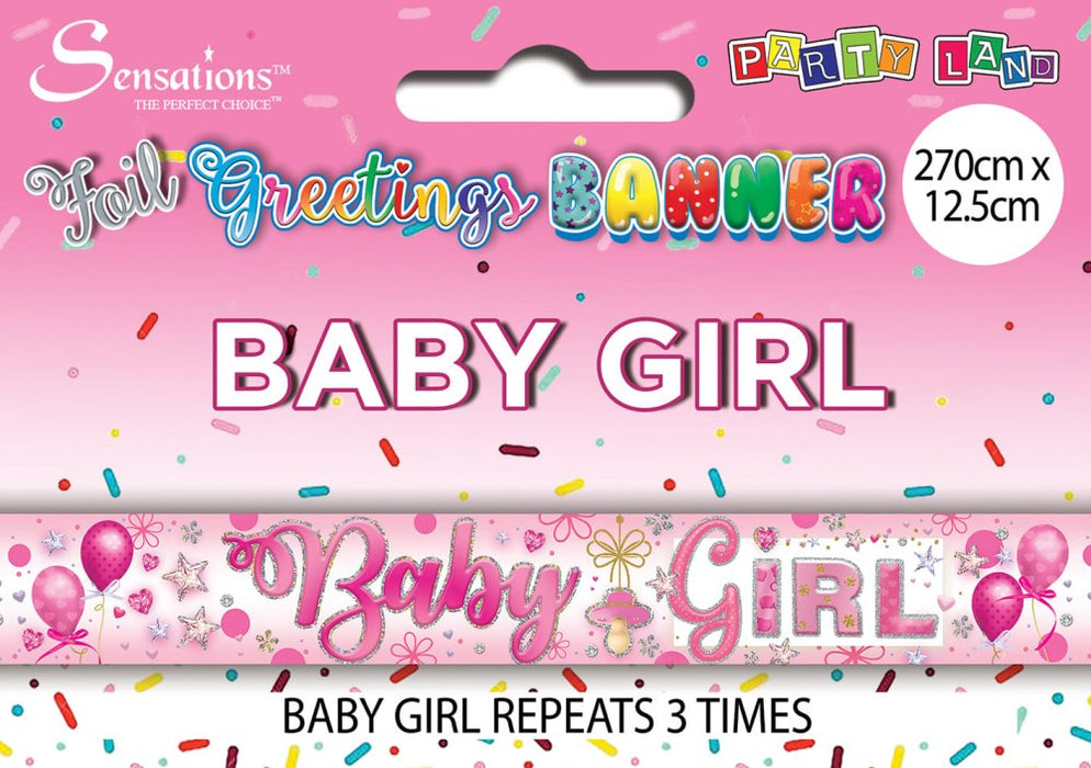 Banner Baby Girl Pink
