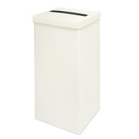 Ivory Silk Square Post Box With Lid 250 x 250 x 450