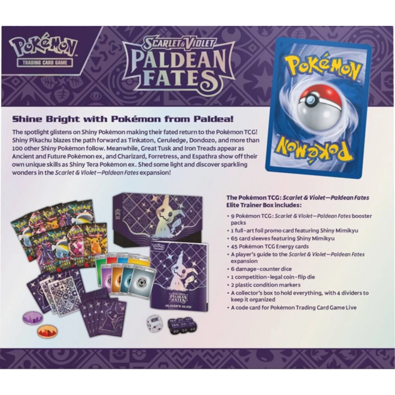 Pokémon TCG: Scarlet & Violet 4.5 Paldean Fates Elite Trainer Box ETB