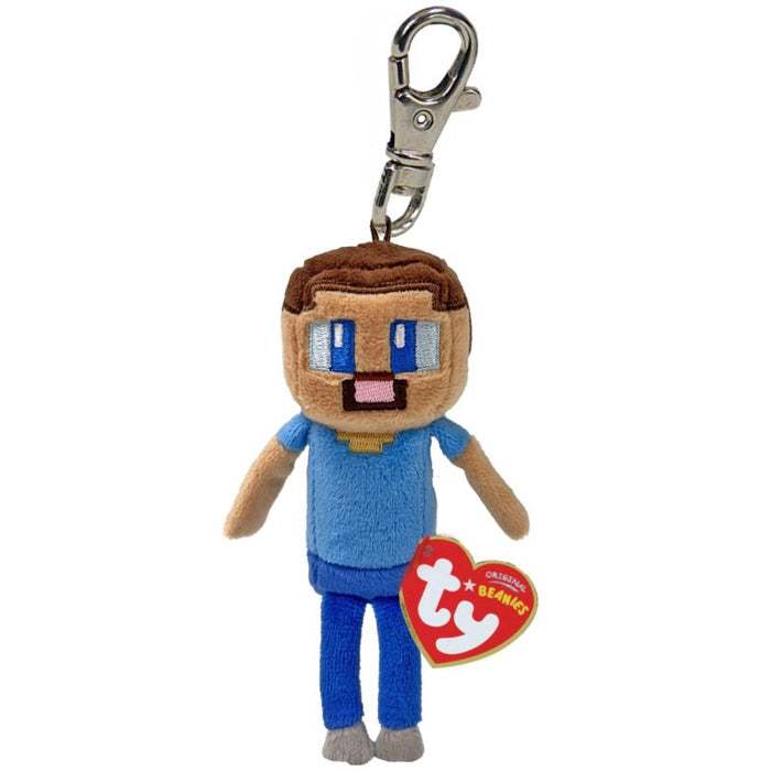 Ty Key Clip - Steve (Minecraft) soft toy