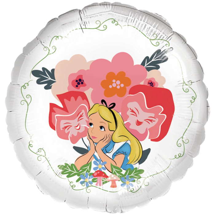 Disney's Alice in Wonderland Balloon - Foil Helium (Optional Helium Inflation)