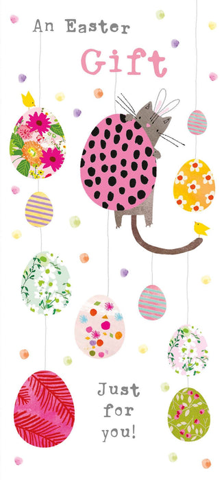 Easter Card for Friends and Family – Easter Chick with Spring Flowers Design