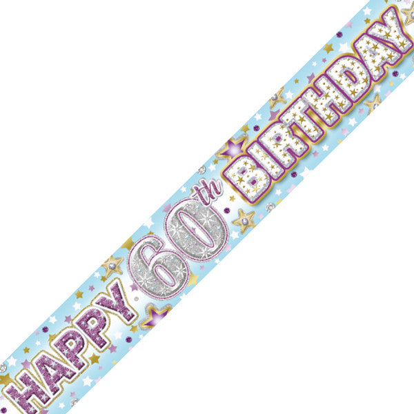 Banner Age 60 Celebration Holographic
