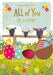 Easter Card for All Of You – Traditional Easter Cross and Lilies Illustration