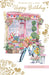 Birthday Card – Flower Shop Bicycle Street Scene Illustration