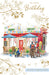 Birthday Card – Country Pub Garden Scene Illustration