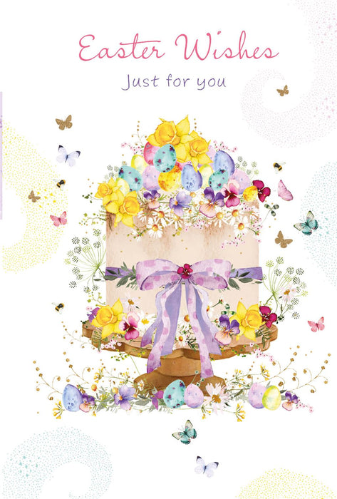 Easter Card for Friends and Family – Decorative Pastel Painted Easter Eggs Pattern