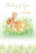 Easter Card for Thinking Of You – Artistic Watercolour Easter Floral Illustration