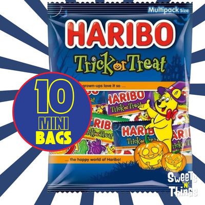 Haribo Halloween Trick or Treat 10x16g Fun Size Bags Multipack 160g - Bulk Wholesale Deals