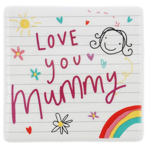 School Book Coaster Mummy
