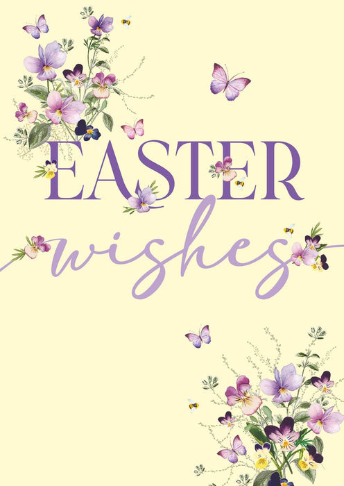 Easter Card for Friends and Family – Classic Easter Basket with Decorative Eggs