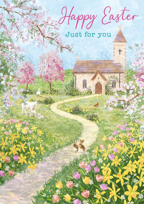 Easter Card for Religious – Modern Pastel Easter Egg Pattern Design