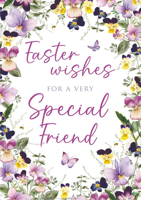 Easter Card for Special Friend – Nostalgic Countryside Cottage with Spring Garden