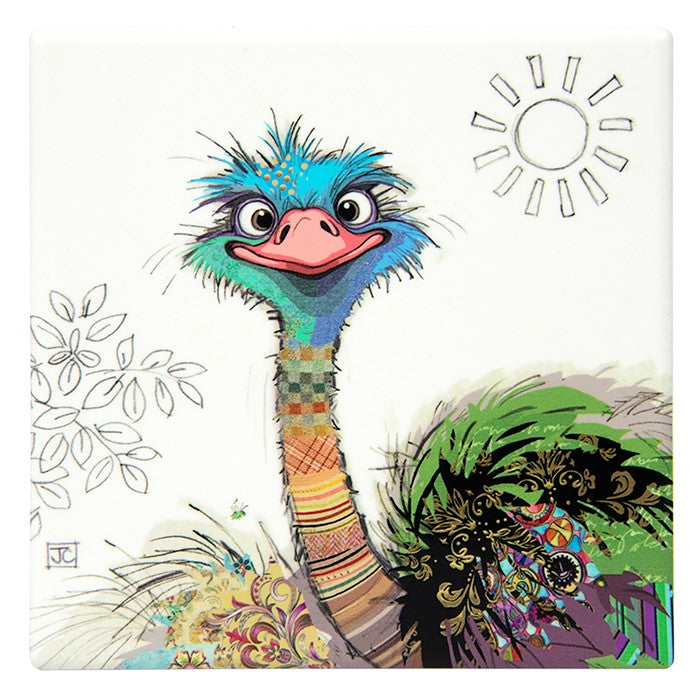 Bug Art Coaster Oscar Ostrich