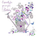 Birthday Card - Watering Can Full of Flowers