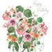 Birthday Card for Friend or Relative – Delicate Pink Flowers and Greenery