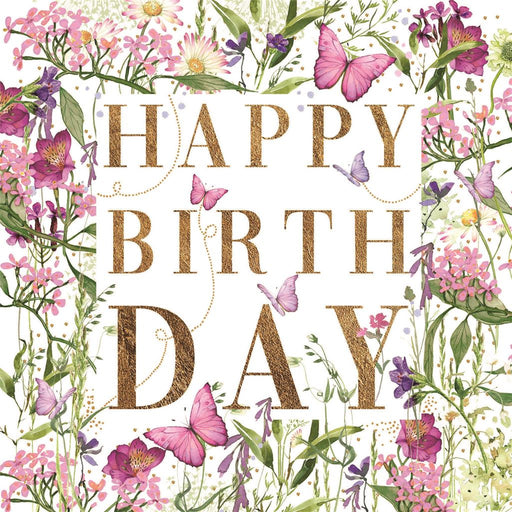 Birthday Card for Friend or Relative – Classic Botanical Floral Illustration