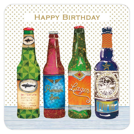 Birthday Card for Friend or Relative – Artistic Craft Beers and Brewery Illustration