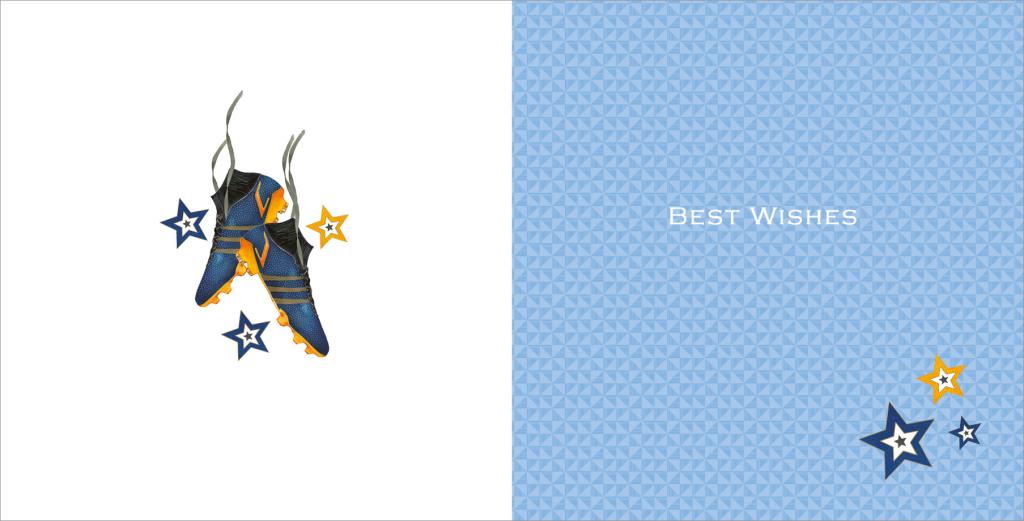 Birthday Card for Friend or Relative – Outdoorsy Hanging Boots and Hiking Gear Design