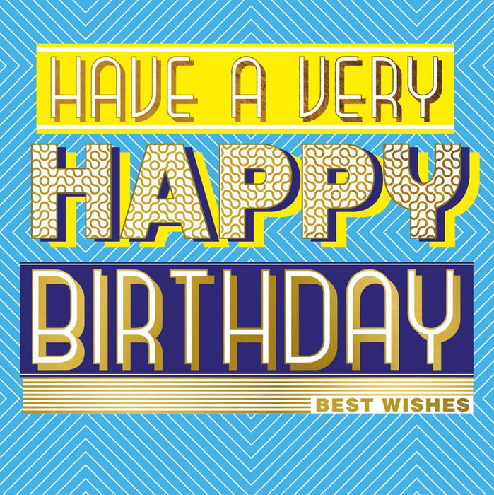 Birthday Card for Friend or Relative – Bold and Colorful Birthday Celebration Text