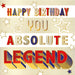 Birthday Card for Friend or Relative – Classic "Legend" Vintage Car Illustration