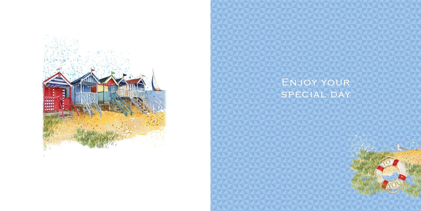 Birthday Card for Friend or Relative – Relaxing Seaside and Coastal View Design