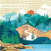 Birthday Card for Friend or Relative – Gentle River Landscape with Stone Bridge