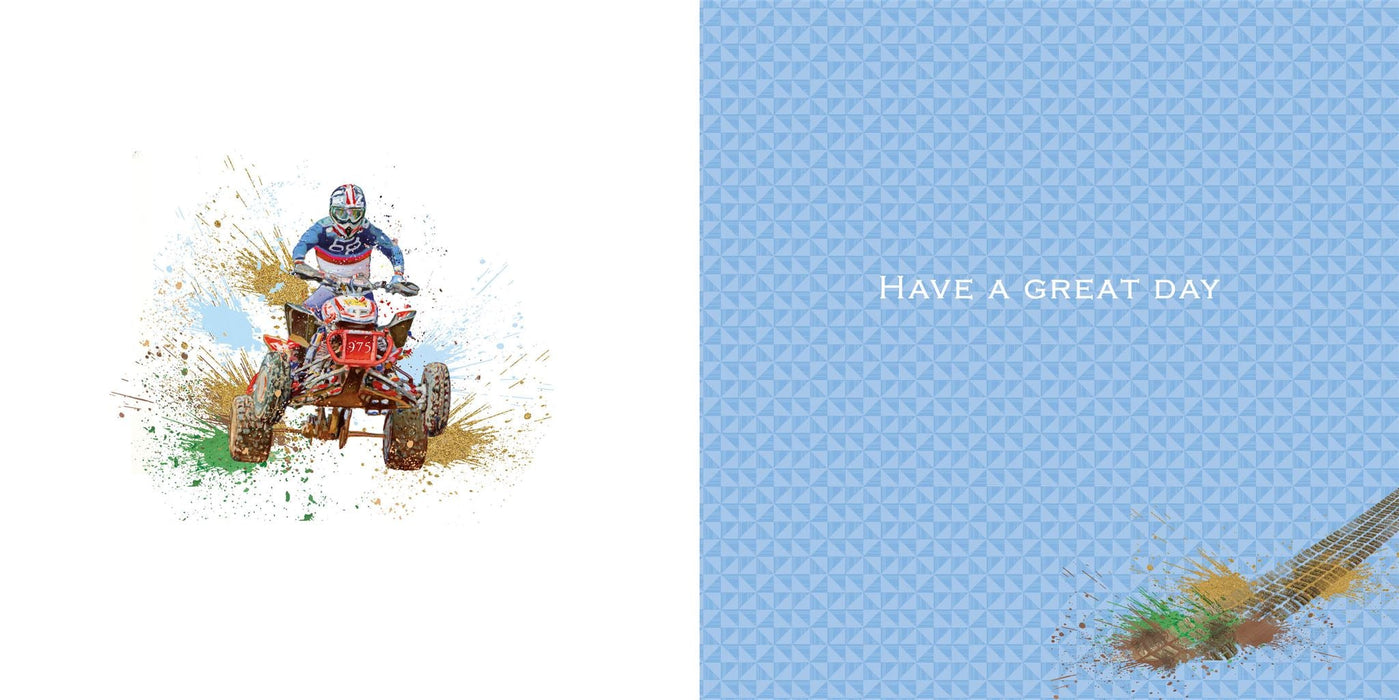 Birthday Card for Friend or Relative – Old Fashioned Tractor in a Farmyard Field