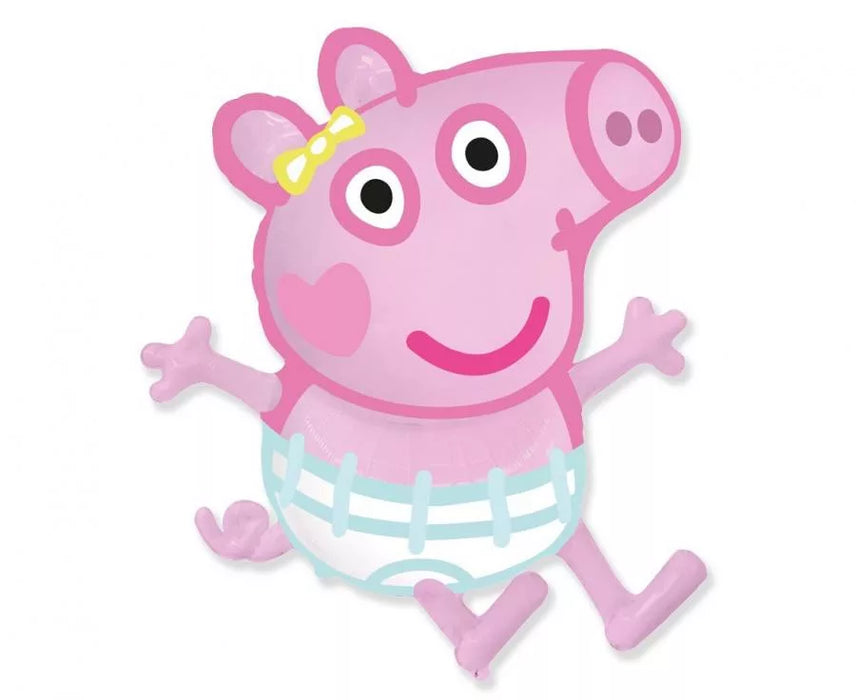 Evie Pig Supershape Foil Balloon (Optional Helium Inflation)