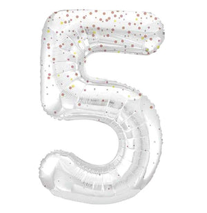 Rose Gold Printed Number 5 Giant Foil Helium Balloon 34" (Optional Helium Inflation)